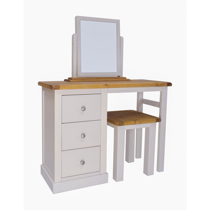 Brambly Cottage Billericay Dressing Table Set with Mirror Wayfair.co.uk